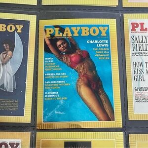 90s Vintage Playboy Chromium Cover Card Charlotte Lewis Collectors 1995 #97